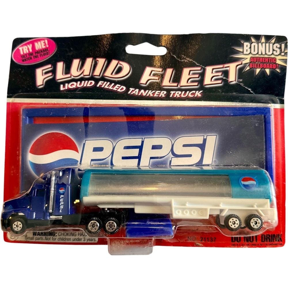 What Kids Want Fluid Fleet Pepsi Tanker Truck Liquid Filled Vintage 1999 New